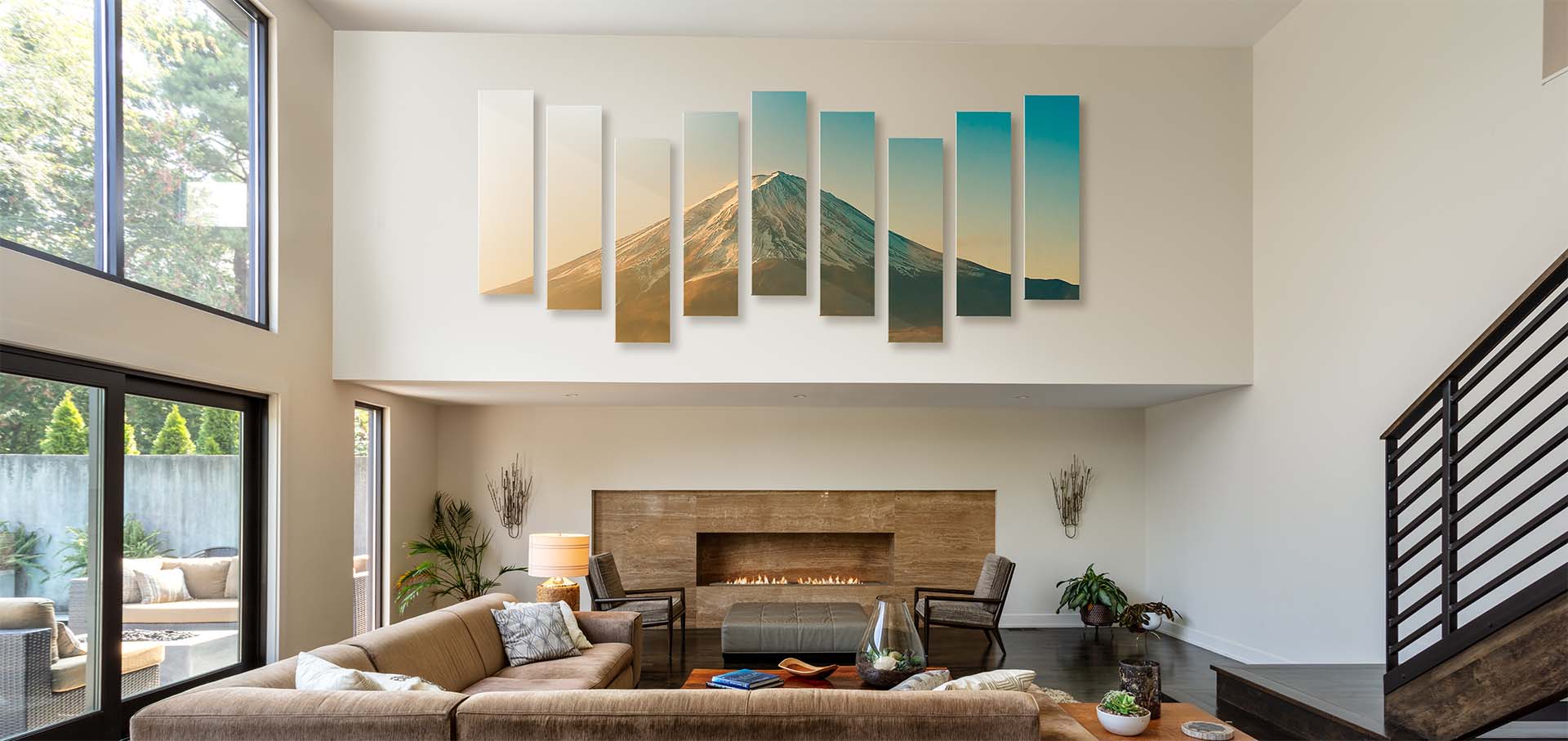 Gallery wall of ChromaLuxe metal prints