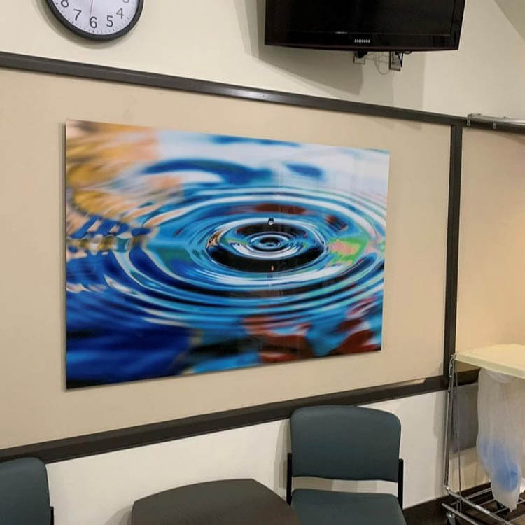 Hospital rooms with ChromaLuxe metal prints