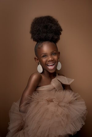 A portrait that Kamia McWilliams took of her daughter showing the radiant vibrance ChromaLuxe is able to capture