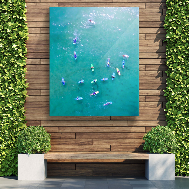 photo of ocean sublimated on ChromaLuxe Outdoor metal print
