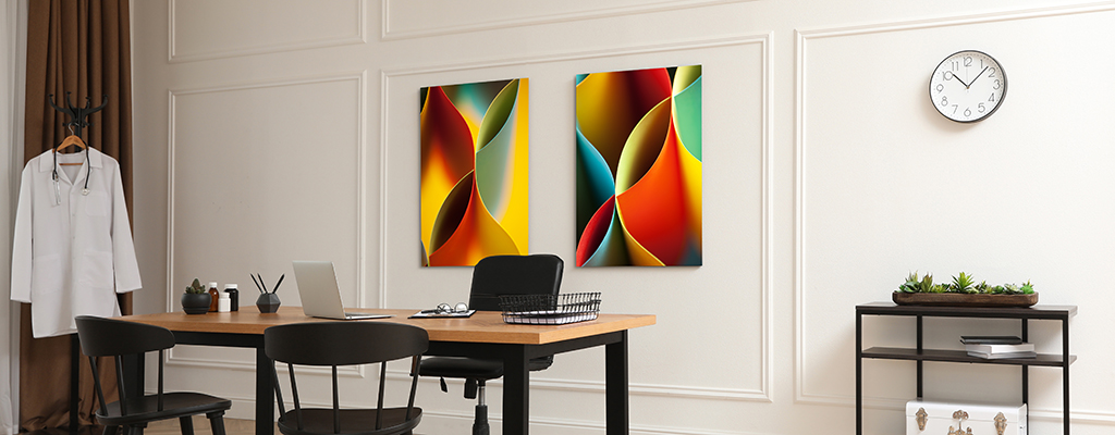 Medical Office with metal print