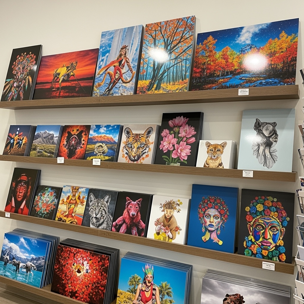 Variety of ChromaLuxe photo panels for cruise lines