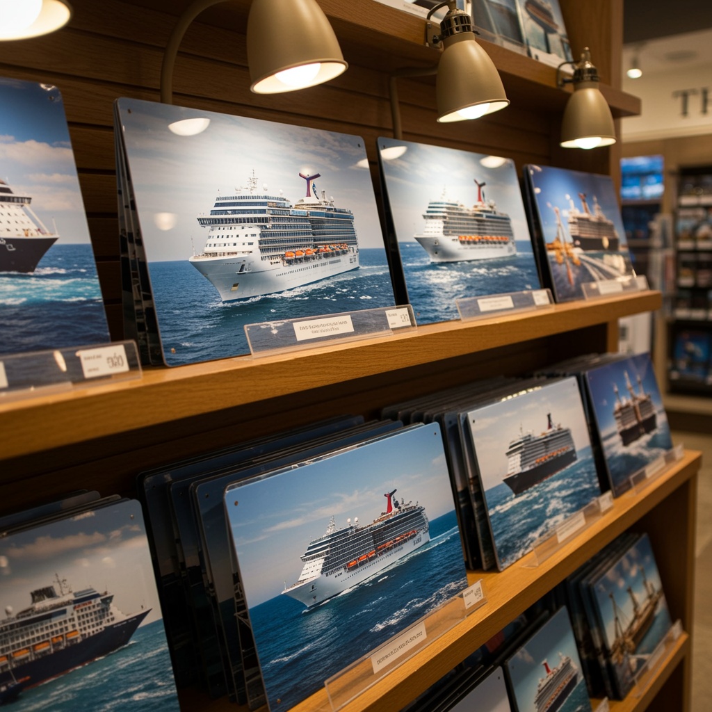 Stock of images for guests to buy on cruise